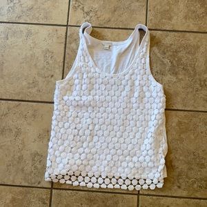 J Crew white tank top size M